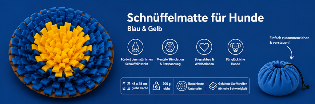Schnüffelmatte für Hunde – Intelligenzspielzeug &amp; Nasentraining in einem