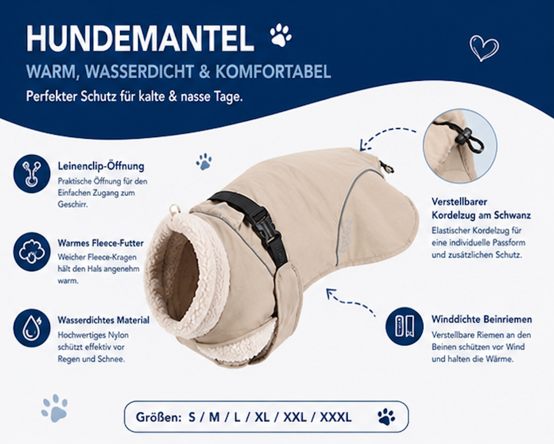 Warmth Meets Style. Der perfekte Wintermantel für deinen Hund.
