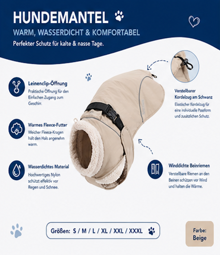 Warmth Meets Style. Der perfekte Wintermantel für deinen Hund.