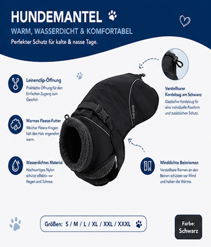 Warmth Meets Style. Der perfekte Wintermantel für deinen Hund.