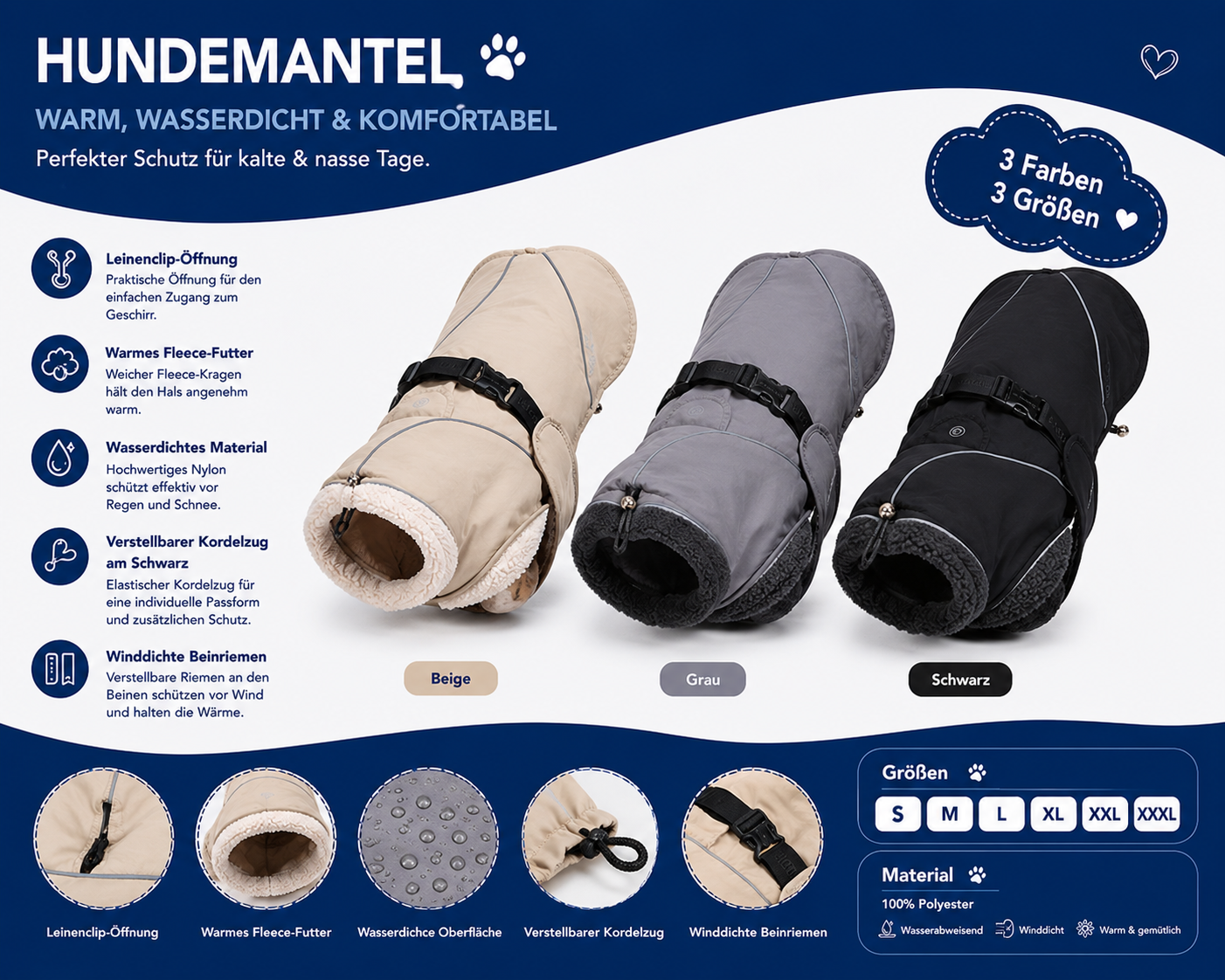 Warmth Meets Style. Der perfekte Wintermantel für deinen Hund.